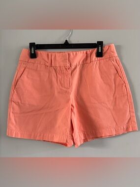LOFT Peach Cotton Stretch Shorts Size 4 Casual Lightweight
